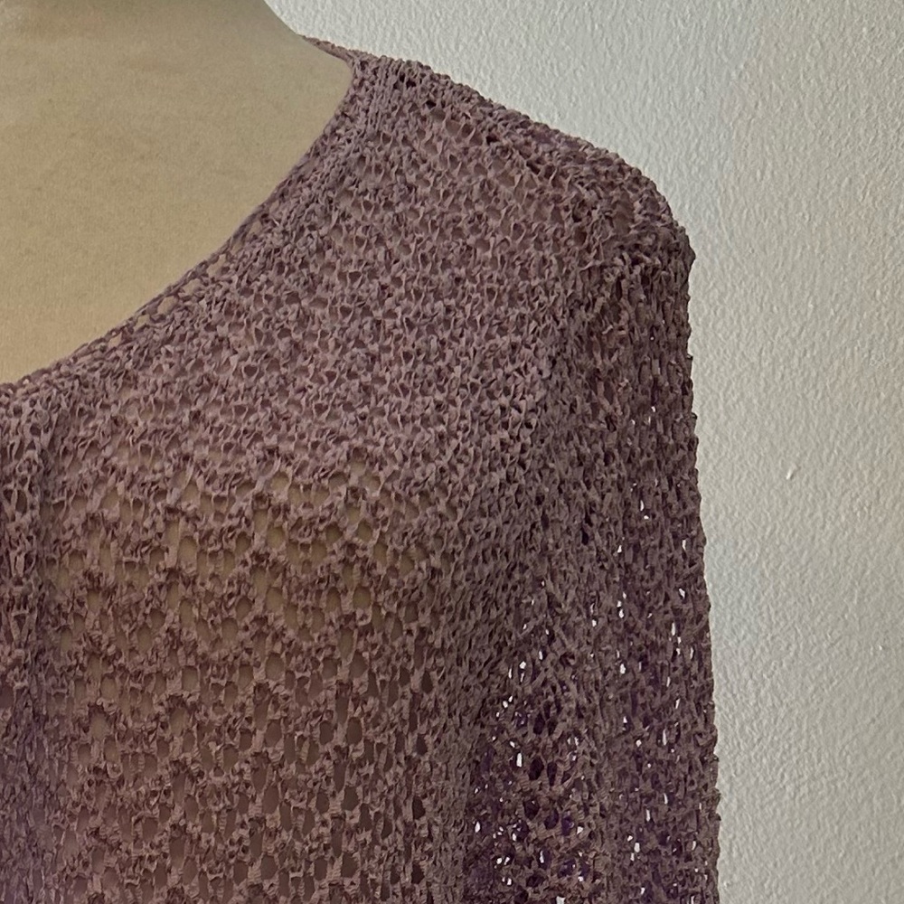 NWT Sigrid Olsen Lilac open knit cardigan - Size Misses XL - Picture 13 of 13